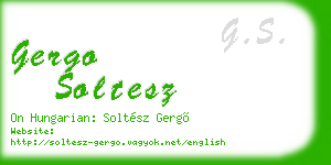 gergo soltesz business card